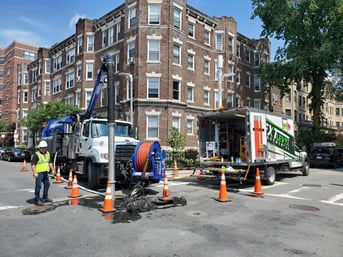Sewer Inspection Truck on Street