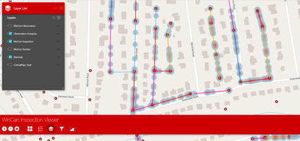 GIS Map of Manholes and Inspections