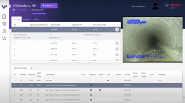 WinCan Web with GPRS Pipeline Inspection Data