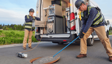 Sewer Inspection Team at Job Site