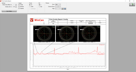 WinCan Laser Scan Ovality Report